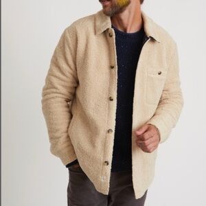 Marine Layer Sherpa Fleece Shirt Jacket, Size M/L (Marge)